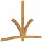 Ekena Millwork Davenport Rough Sawn Timber Gable Bracket, Western Red Cedar, 108"W x 72"H x 4"D x 4"F, 16/12 Pitch GBW108X72X0404DAV00RWR - alternate 3